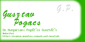 gusztav pogacs business card